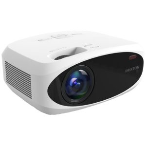 Proyector Prixton P50 Picasso con panel de fondo blanco de 100"