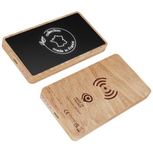 Batería externa inalámbrica de madera de 5000 mAh SCX.design P34