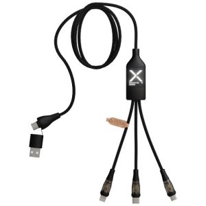 Cable de carga rápida 5 en 1 de 100 W/5 A con pantalla digital SCX.design C50