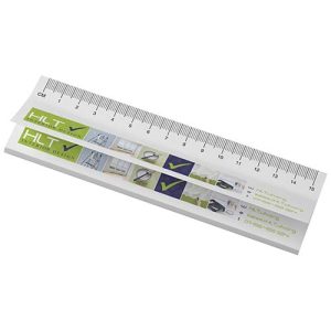 Libreta con notas adhesivas de material reciclado con regla impresa Sticky-Mate®