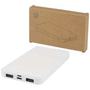 Batería externa de plástico reciclado de 10 000 mAh y 10 W Intan