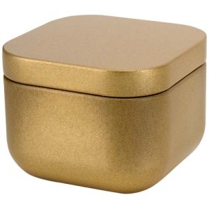 Vela cuadrada en caja metálica con aroma de vainilla "Tindra"