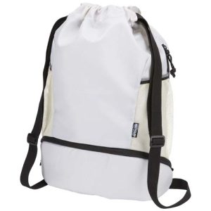 Bolsa deportiva de 18 L con cordón y compartimento inferior de material reciclado con certificado GRS Varyon