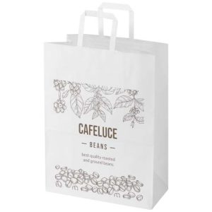 Bolsa de papel de 80-90 g/m2 con asas planas - 32 x 17 x 39 cm Kraft