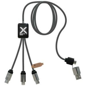 Cable de carga tipo C de 60 W con doble logotipo retroiluminado SCX.design C33